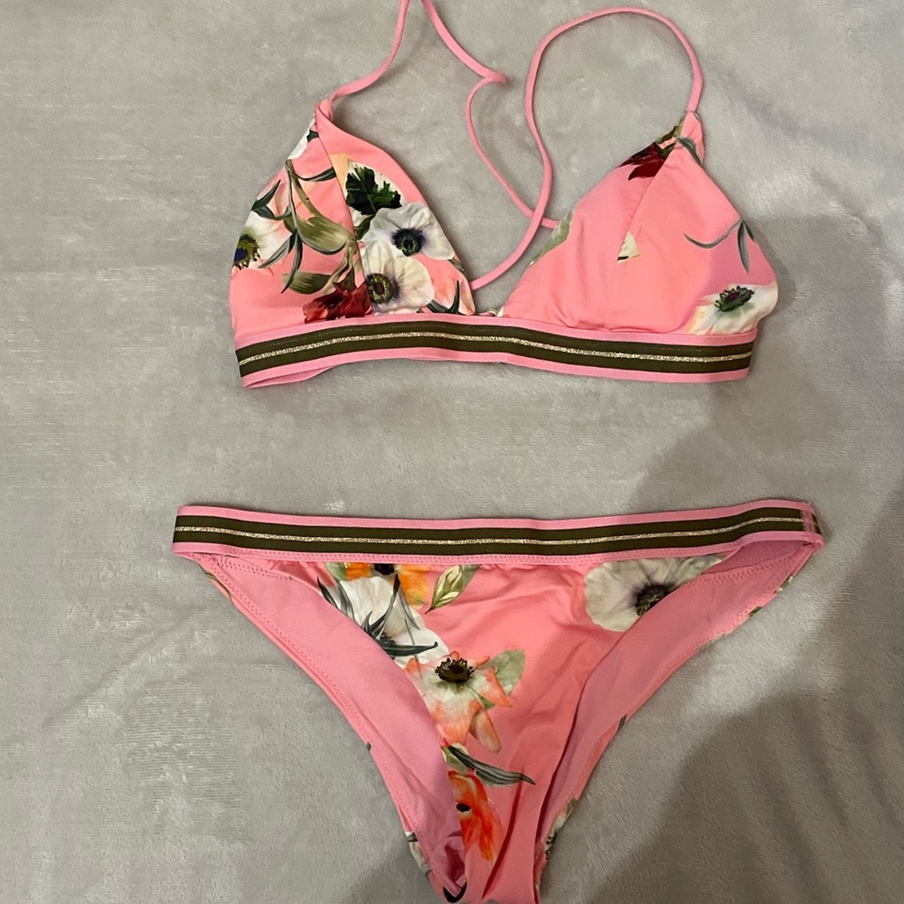 H & M pink bikini